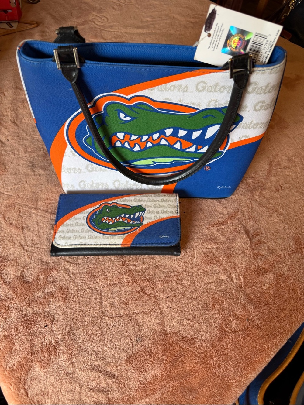 Florida Gators Blue & Orange Tote with Matching Wallet